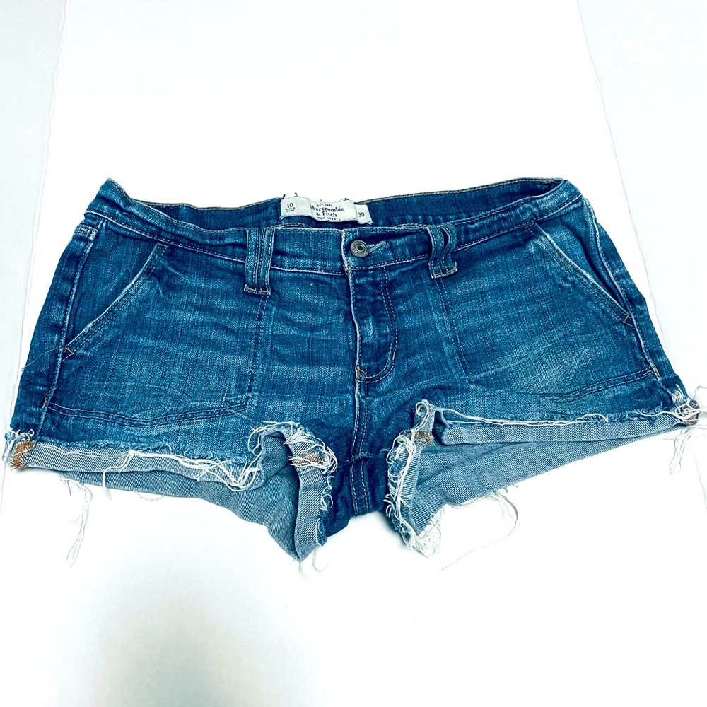 Abercrombie Distressed Cutoff Denim Shorts 10